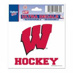University Of Wisconsin Badgers Hockey - 3x4 Ultra Decal