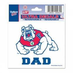 Fresno State University Bulldogs Dad - 3x4 Ultra Decal