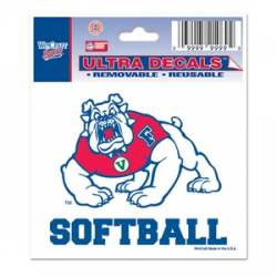 Fresno State University Bulldogs Softball - 3x4 Ultra Decal