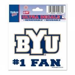 Brigham Young University Cougars BYU #1 Fan - 3x4 Ultra Decal