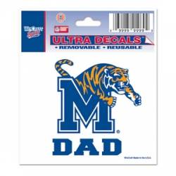 University Of Memphis Tigers Dad - 3x4 Ultra Decal