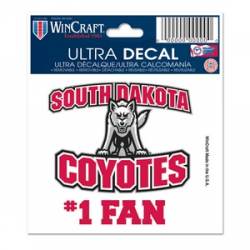 University Of South Dakota Coyotes - 3x4 Ultra Decal