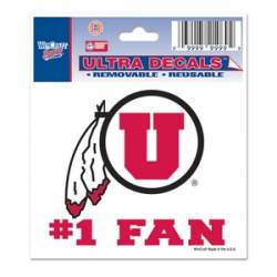 University Of Utah Utes #1 Fan - 3x4 Ultra Decal