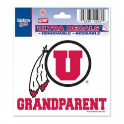 University Of Utah Utes Grandparent - 3x4 Ultra Decal