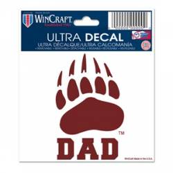 University Of Montana Grizzlies Dad - 3x4 Ultra Decal