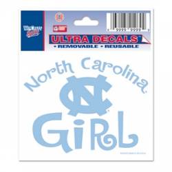 University Of North Carolina Tar Heels Girl - 3x4 Ultra Decal