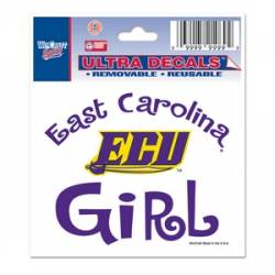 East Carolina University Pirates Girl - 3x4 Ultra Decal