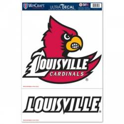 University Of Louisville Cardinals - 11x17 Ultra Decal Set