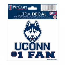 University Of Connecticut UCONN Huskies #1 Fan - 3x4 Ultra Decal