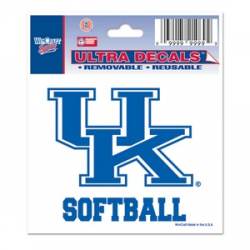 University Of Kentucky Wildcats Softball - 3x4 Ultra Decal