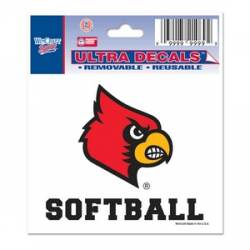 University Of Louisville Cardinals Softball - 3x4 Ultra Decal