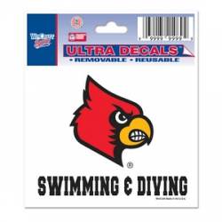 University Of Louisville Cardinals Swimming & Diving - 3x4 Ultra Decal