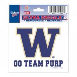 University Of Washington Huskies Go Team Purp - 3x4 Ultra Decal