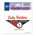 Texas Tech University Lady Red Raiders Softball - 3x4 Ultra Decal