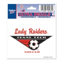Texas Tech University Lady Red Raiders Soccer - 3x4 Ultra Decal
