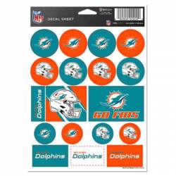 Miami Dolphins - 5x7 Sticker Sheet