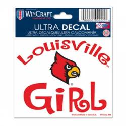 University Of Louisville Cardinals Girl - 3x4 Ultra Decal