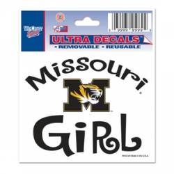 University Of Missouri Tigers Girl - 3x4 Ultra Decal