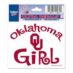 University Of Oklahoma Sooners Girl - 3x4 Ultra Decal