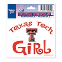 Texas Tech University Red Raiders Girl - 3x4 Ultra Decal