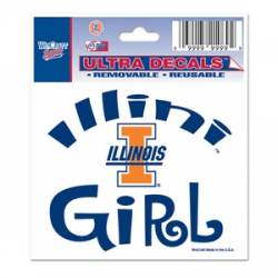 University Of Illinois Fighting Illini Girl - 3x4 Ultra Decal