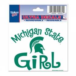 Michigan State University Spartans Girl - 3x4 Ultra Decal