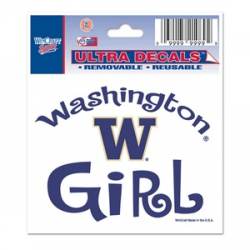 University Of Washington Huskies Girl - 3x4 Ultra Decal