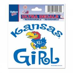 University Of Kansas Jayhawks Girl - 3x4 Ultra Decal