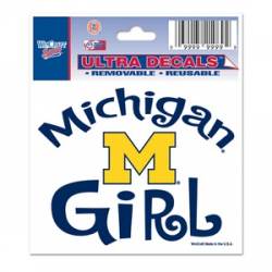 University Of Michigan Wolverines Girl - 3x4 Ultra Decal