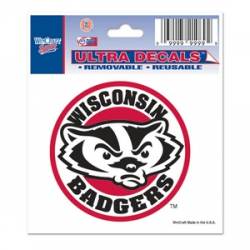 University Of Wisconsin Badgers Round Logo - 3x4 Ultra Decal