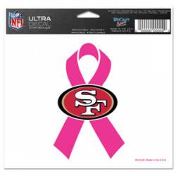 San Francisco 49ers Breast Cancer Awareness - 5x6 Ultra Decal