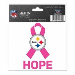 Pittsburgh Steelers Breast Cancer Awareness Hope - 3x4 Ultra Decal