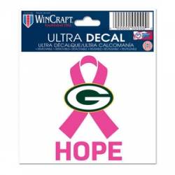 Green Bay Packers Breast Cancer Awareness Hope - 3x4 Ultra Decal