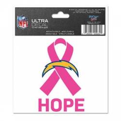San Diego Chargers Breast Cancer Awareness Hope - 3x4 Ultra Decal