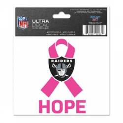 Oakland Raiders Breast Cancer Awareness Hope - 3x4 Ultra Decal