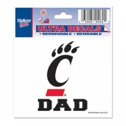 University Of Cincinnati Bearcats Dad - 3x4 Ultra Decal