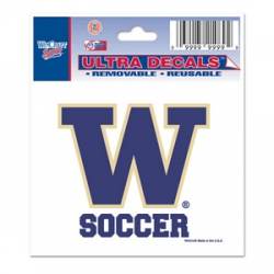 University Of Washington Huskies Soccer - 3x4 Ultra Decal