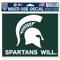 Michigan State University Spartans Will - 5x6 Ultra Decal