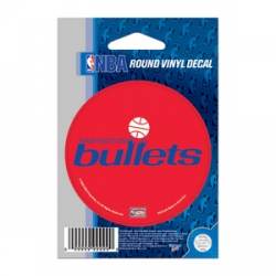 Washington Bullets Retro - 3x3 Round Vinyl Sticker