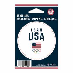 United States Olympic Team USA - 3x3 Round Vinyl Sticker
