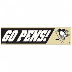 Pittsburgh Penguins Go Pens - 3x12 Bumper Sticker Strip