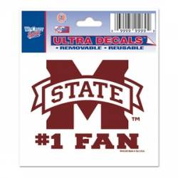 Mississippi State University Bulldogs #1 Fan - 3x4 Ultra Decal