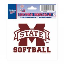 Mississippi State University Bulldogs Softball - 3x4 Ultra Decal