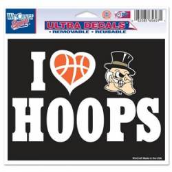 I Love Wake Forest University Demon Deacons Hoops - 5x6 Ultra Decal