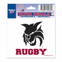 Central Washington University Wildcats Rugby - 3x4 Ultra Decal