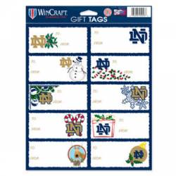 University Of Notre Dame Fighting Irish - Sheet of 10 Christmas Gift Tag Labels