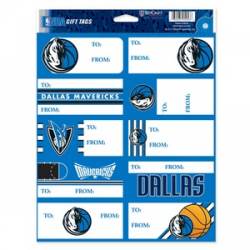 Dallas Mavericks - Sheet of 10 Gift Tag Labels