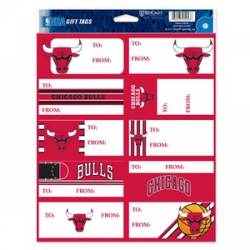 Chicago Bulls - Sheet of 10 Gift Tag Labels