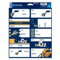 Utah Jazz - Sheet of 10 Gift Tag Labels