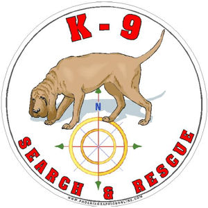K9 Search and Rescue Decal